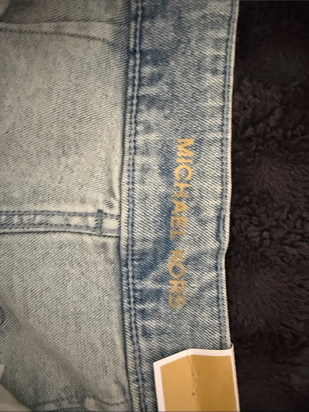Michael Kors Light Blue Wide-Leg Jeans with Front Seam